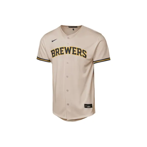 nike x MLB Milwaukee Brewers T-Shirt SS25 Кремовый Подростки