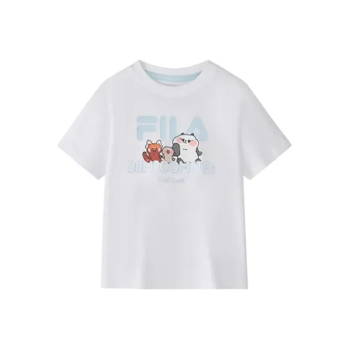 FILA KIDS x BAMBOOMATES Бамбук Forest Friends T-рубашка Ледяной синий Детский