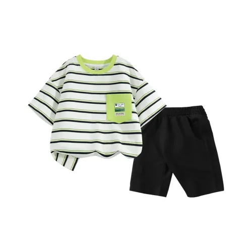 La Chapelle Kids Повседневная спортивная одежда Зеленый Gaming Карман K Черный Однотонный для детей 3-7 лет