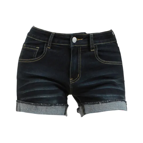 FZFP Летние Джинсовые Шорты Женские Темно-Синий Черный Синий