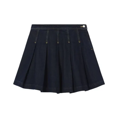 LACOSTE Collaboration Джинсовые короткие юбки Женские 3GF Темный индиго
