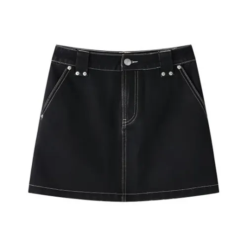 MOPROBABLY Джинсовые короткие юбки Женские Черный