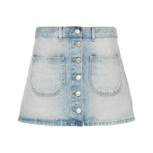 COURREGES Джинсовые короткие юбки Женские Синие