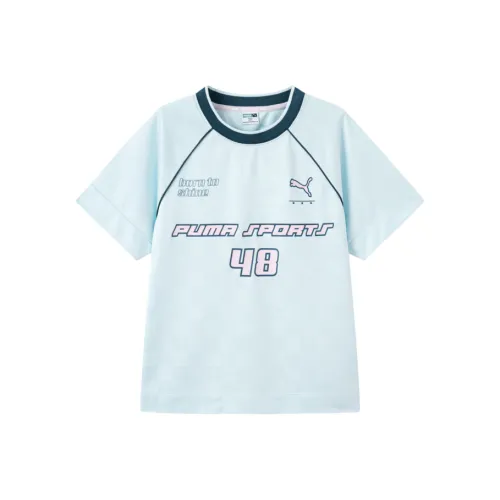 PUMA Sportstyle Series T-рубашка розово-синяя 80001 для детей 3-7 лет