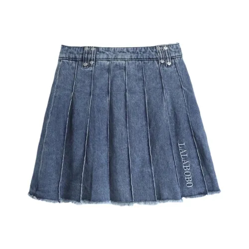 LALABOBO Джинсовые короткие юбки Женские Темно-синий