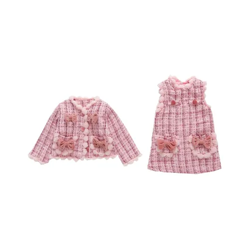 Детский комплект Jiao Ni с юбкой 3-7 лет розовый