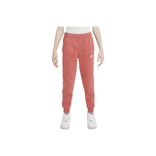 Nike Sportswear Club Флис Вязаные Тренировочные Штаны Детские Арбузно-Красный