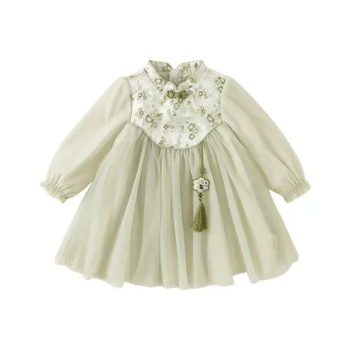 DAVE BELLA Платье из серии From The Eastern Series Кардамоновый зеленый Детское