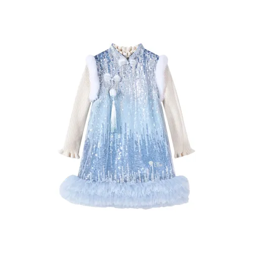 Disney Платье Синий для детей 3-7 лет