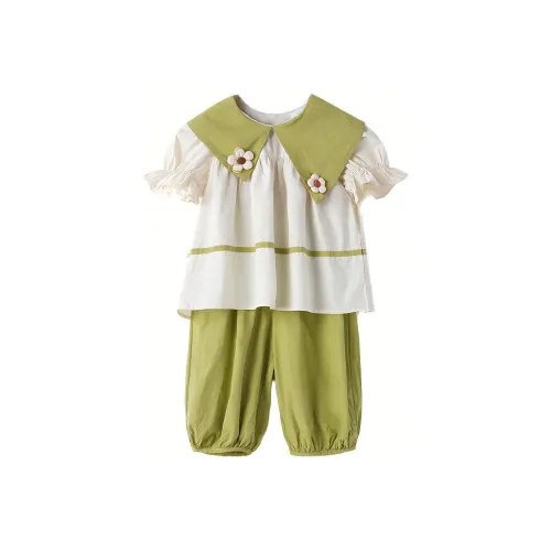 Mami Macca Комплект Рубашка Matching Абрикос для Детей Возрастом 3-7 Лет