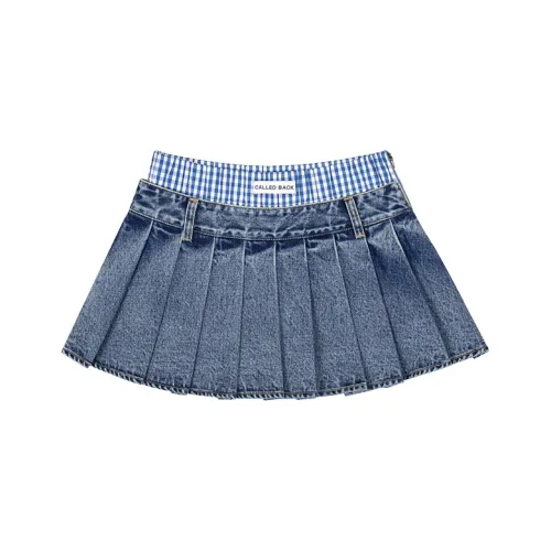 CALLED BACK Джинсовые короткие юбки Женские Синие