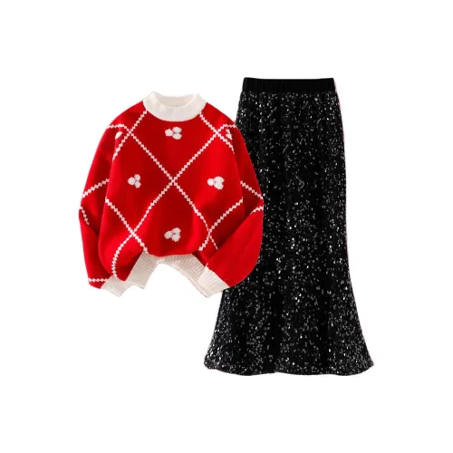 Youyou 1 Point Комплект с юбкой Черный Красный Подростки