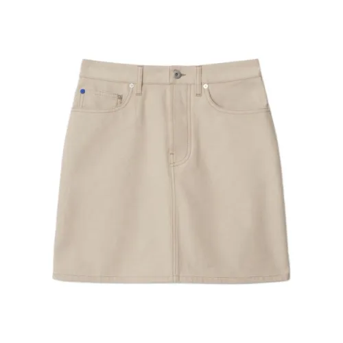 Burberry SS25 Джинсовые короткие юбки Женские Сливочный