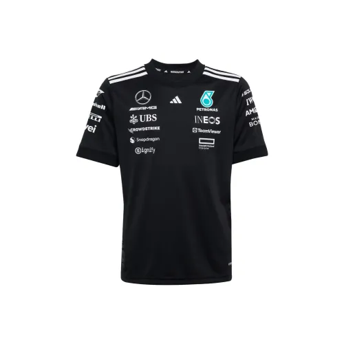 Adidas x Mercedes AMG Petronas F1 TEAMAEROREADY T-рубашка SS25 черная для подростков