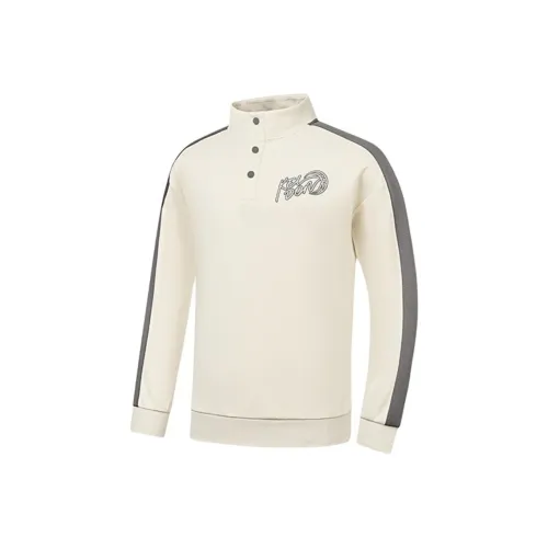 QIAODAN Basketball Collection Толстовка Мужская Mountain Холст Белый Призрачный Серый