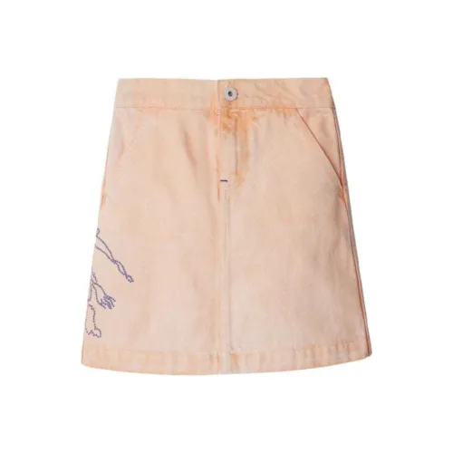Юбка Burberry SS24 Персиково-оранжевая Детская