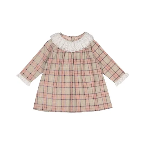 Happyology Платье Розово-серый Зеленый Check Children Возраст 3-7 лет