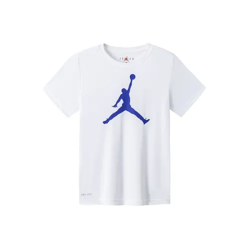 Джордан T Рубашка Белый Marina Синий Детский