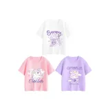 [100% хлопковая футболка] Черница Белль + Цветочный Белль + Белый с лестницей Малыш