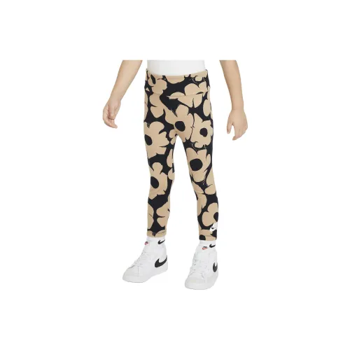 Nike Цветочные Леггинсы Малыш Черные