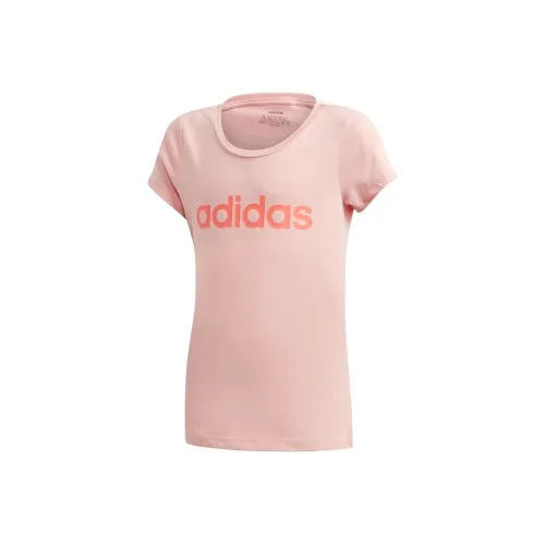 Adidas Essentials T-Shirt Junior Linear Неоново-розовый Signal Розовый Детский