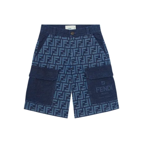 FENDI Детская одежда Junior BERMUDAS Kids Шорты Детский Синий
