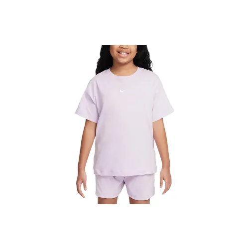 nike Sportswear Essentials series T-рубашка Розово-фиолетовая Детская