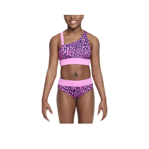 nike Детский купальник Fierce Розовый Полуночный синий Playful Розовый Сиреневый цветочный дизайн для малышей