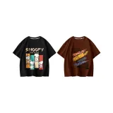 [100% хлопок, безопасный для кожи] Набор Снупи / Черный + Граффити Снупи / Кофе