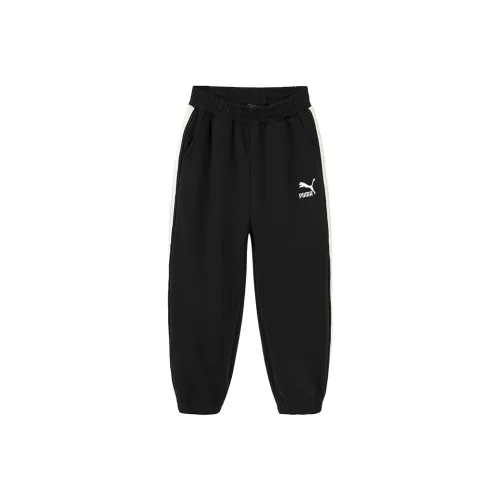 Детские PUMA Вязаные Спортивные Штаны Sportstyle Collection Pants Черные