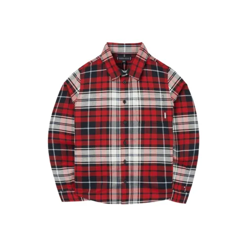 Tommy Hilfiger Клетчатый Детский Топ Весна-осень Дети Возрастом 3-7 Лет Magma Красный
