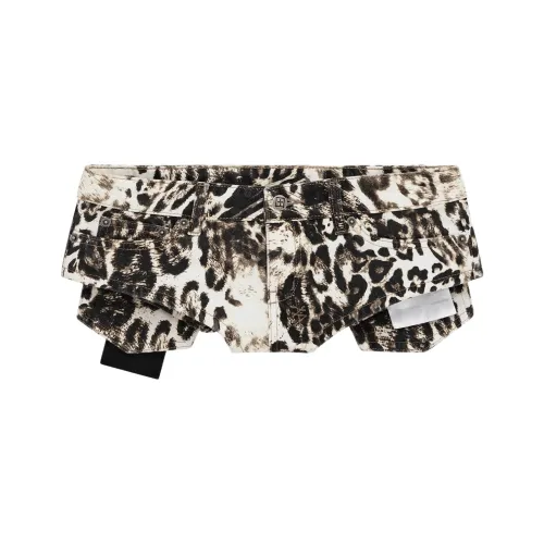 Ksubi Mowalola Collaboration SS25 Джинсовые шорты Женские Коричневый