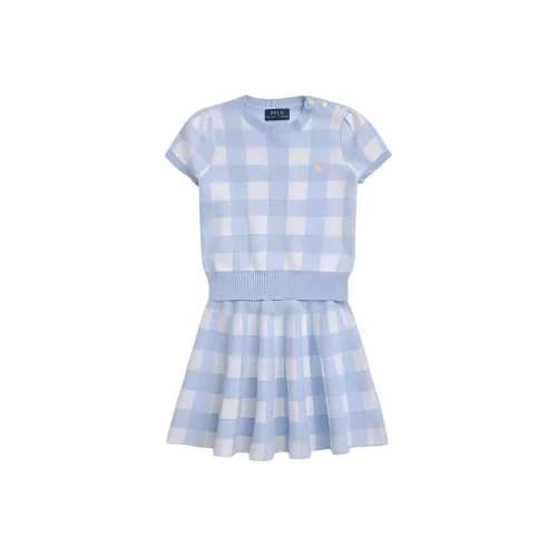 Детский комплект Polo Ralph Lauren с юбкой SS24 синий