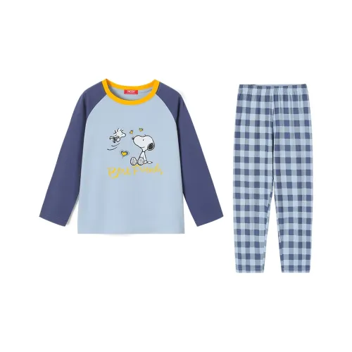 SNOOPY Пижамный комплект Светло-синий для детей 3-7 лет