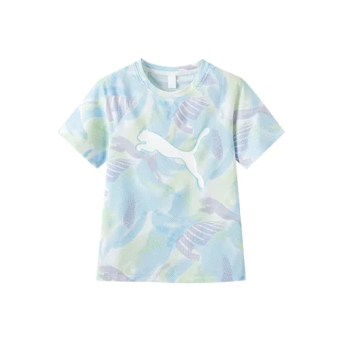 PUMA Performance T-Shirt Синий Зеленый Тон 00384 Дети Возраст 3-7 Лет