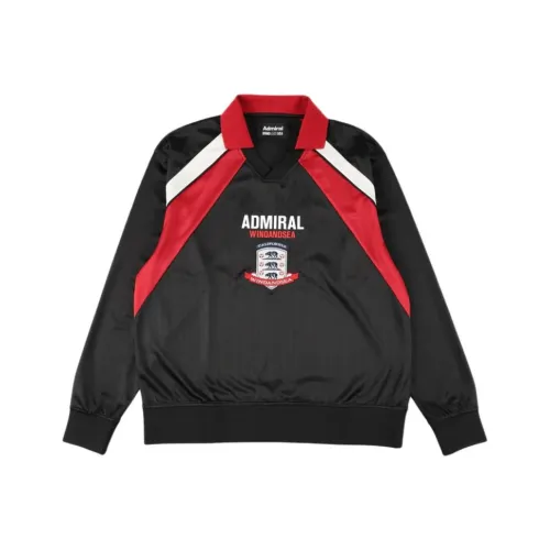 Wind And Sea Admiral Collaboration Черное Унисекс Поло