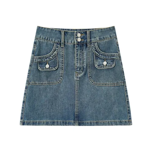 EICHITOO Джинсовые короткие юбки Женские Джинсовый синий