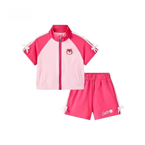 Disney Повседневная спортивная одежда SS25 Розово-красный для детей 3-7 лет