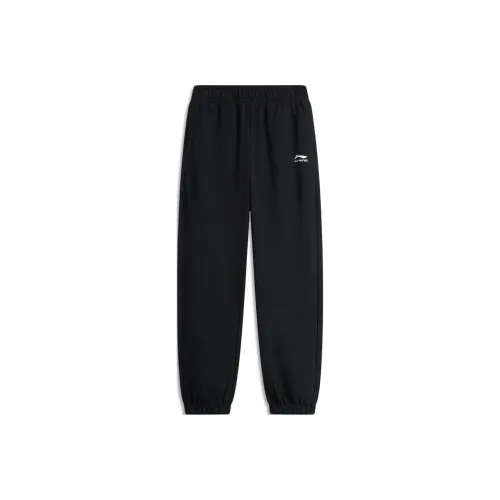 Подростки LINING Вязаные Тренировочные Штаны Черные