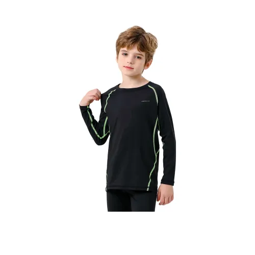 MESUCA T-рубашка Черный и Зеленый Линия Детская