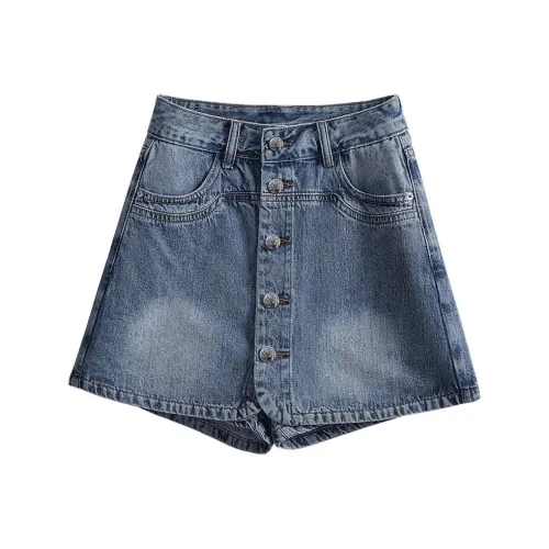 Cypress House Джинсовые шорты Женские Винтажный синий