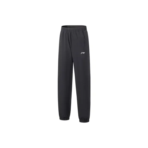 Детские LINING YOUNG Вязаные Тренировочные Штаны Черные