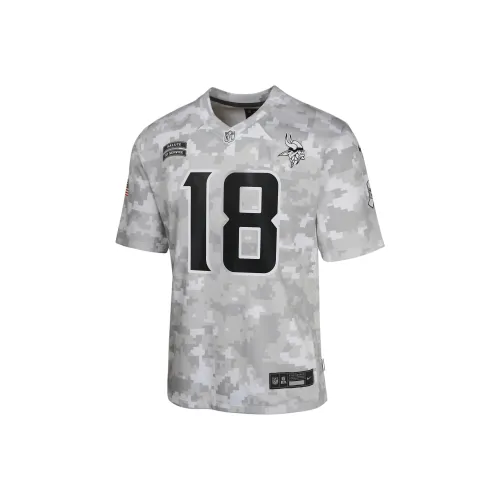 nike Dri FitNFL Justin Jefferson Minnesota Vikings Salute To Service T-Shirt Камуфляж Зеленый Подростки