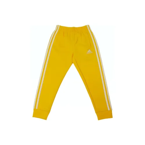 Детские Adidas Вязаные Тренировочные Штаны Желто-Белые