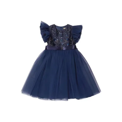 ELIE SAAB Детское платье цвет синий
