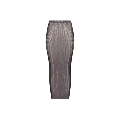 Jean Paul Gaultier Повседневный Длинный Юбка Женские Черный