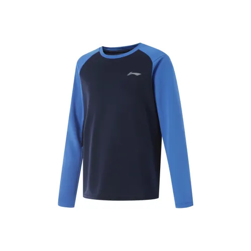 LINING YOUNG Sports Life Collection T-Shirt SS25 Темно-Морской Синий Императорский Синий Детский