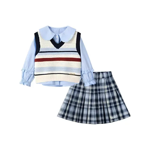 Детский комплект Disney с юбкой 3-7 лет синий