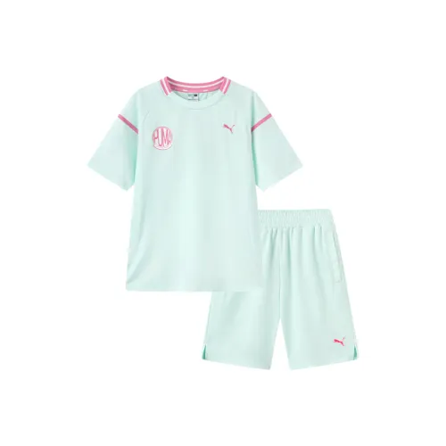 PUMA Повседневная спортивная одежда PERFORMANCE SS25 Розовый зеленый Детский