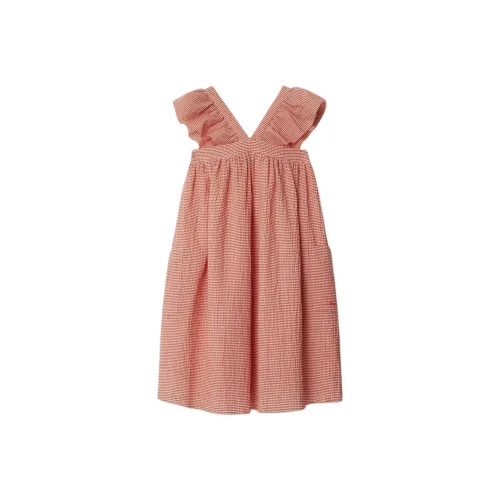 Burberry Оранжевые Красные Платья для Детей